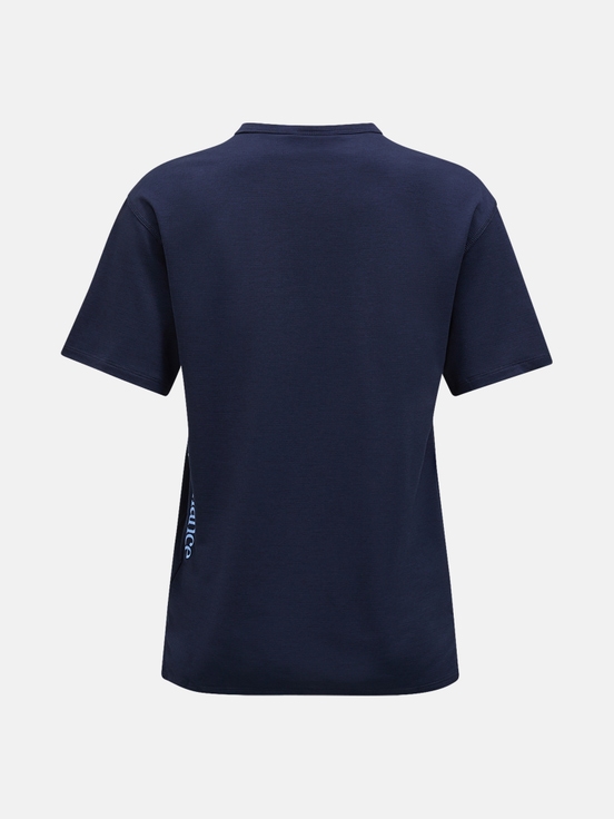 Navy Women Peak Performance Trail Shortsleev T-shirt | US-WSVMN0928