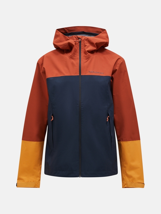 Navy / Brown Orange Men Peak Performance Trail Hipe Shell Jacket | US-HOLRW8031