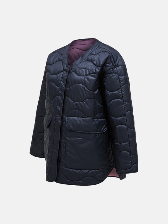 Navy / Dark Purple / Pink Women Peak Performance Helium Reversable Winter Jacket | US-HKXWC0547