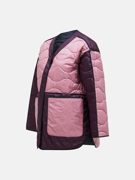 Navy / Dark Purple / Pink Women Peak Performance Helium Reversable Winter Jacket | US-HKXWC0547