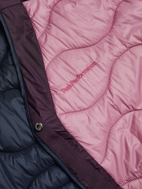 Navy / Dark Purple / Pink Women Peak Performance Helium Reversable Winter Jacket | US-HKXWC0547