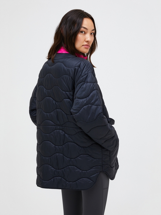 Navy / Dark Purple / Pink Women Peak Performance Helium Reversable Winter Jacket | US-HKXWC0547