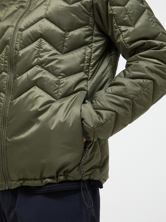 Olive Men Peak Performance Elevate Hood Down Jacket | US-BIGQM9173