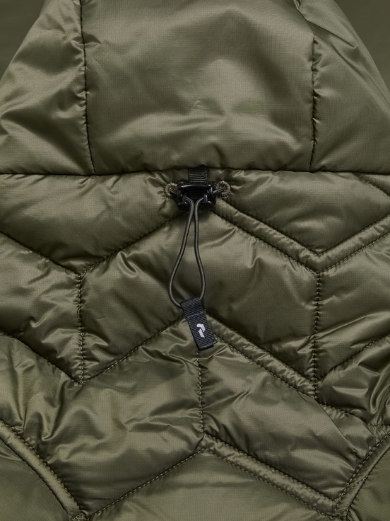 Olive Men Peak Performance Elevate Hood Down Jacket | US-BIGQM9173