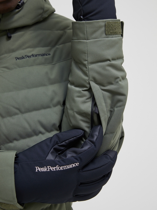 Olive Men Peak Performance Frost Down Ski Jacket | US-XWNOL0976