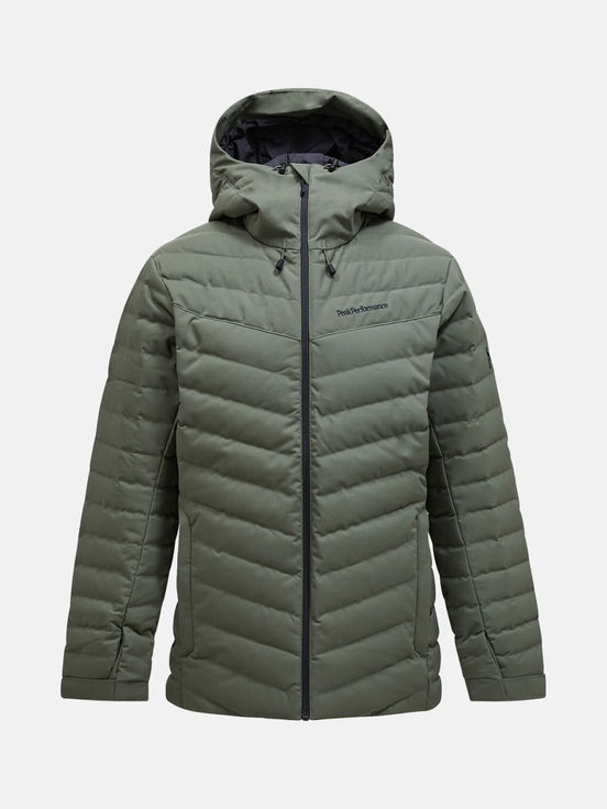 Olive Men Peak Performance Frost Down Ski Jacket | US-XWNOL0976