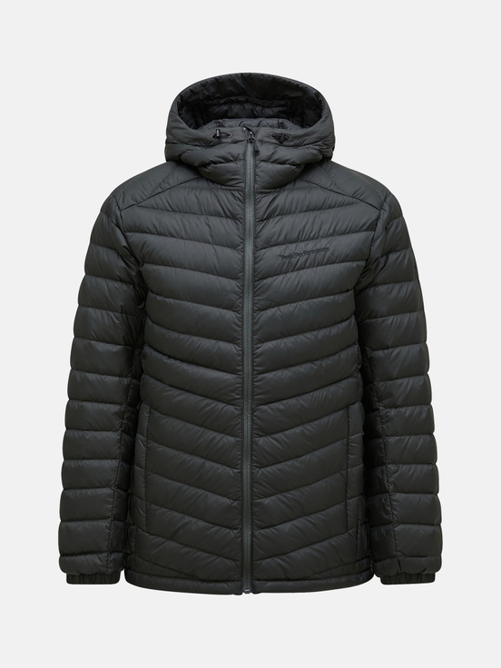 Olive Men Peak Performance Frost Hood Down Jacket | US-OCMRP5469