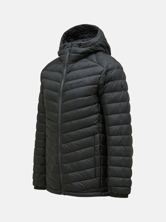 Olive Men Peak Performance Frost Hood Down Jacket | US-OCMRP5469