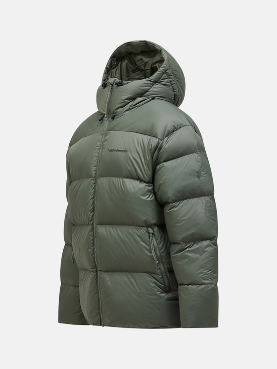 Olive Men Peak Performance Frost Oversized Puffer Down Jacket | US-IBTEO3468