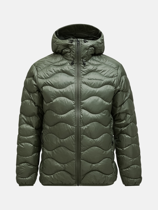 Olive Men Peak Performance Helium Hood Down Jacket | US-XZEQJ2351