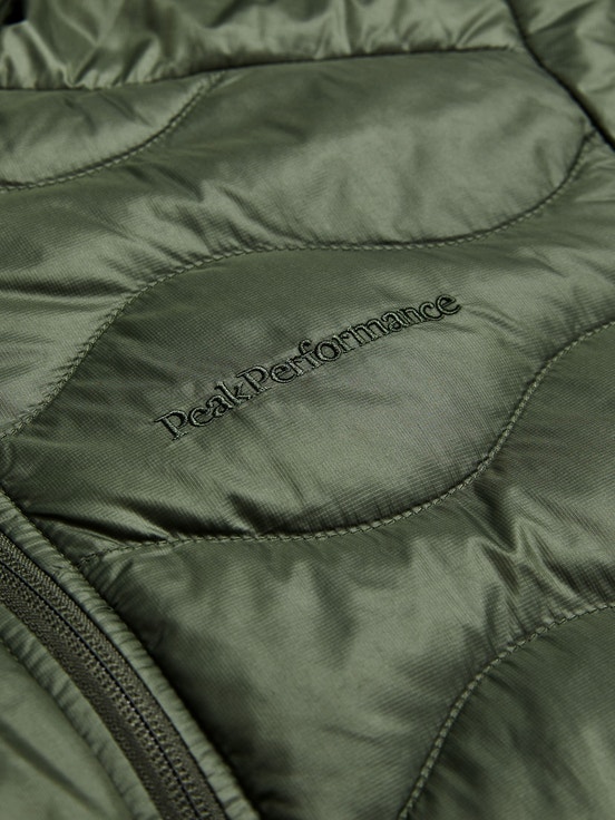 Olive Men Peak Performance Helium Hood Down Jacket | US-XZEQJ2351