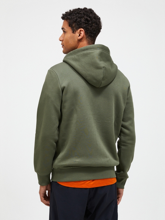 Olive Men Peak Performance Original Small Logo Zip Hoodie | US-YZUVJ7214