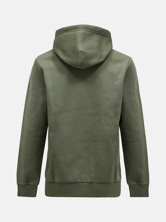 Olive Men Peak Performance Original Small Logo Zip Hoodie | US-YZUVJ7214