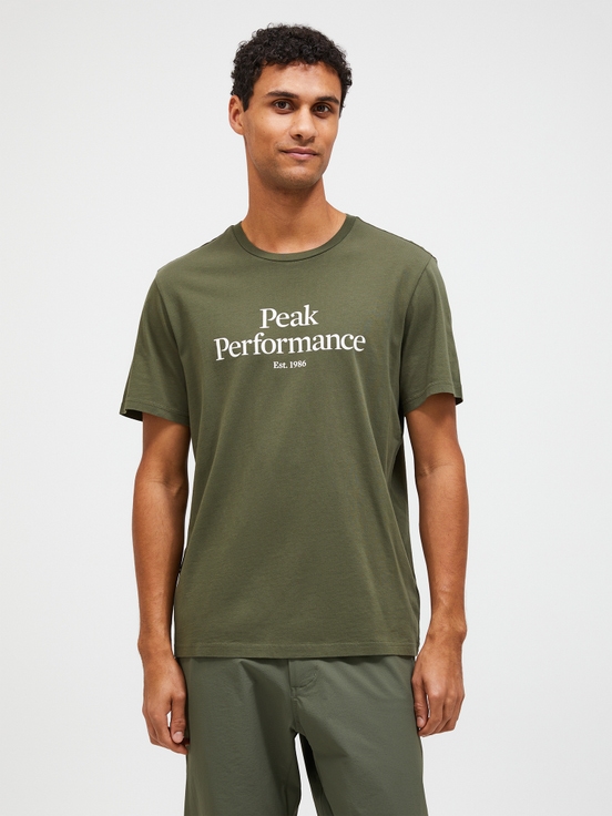 Olive Men Peak Performance Original T-shirt | US-EMOYW3108