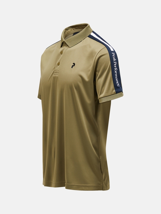 Olive Men Peak Performance Player Polo Polo Shirts | US-GVQMS0584