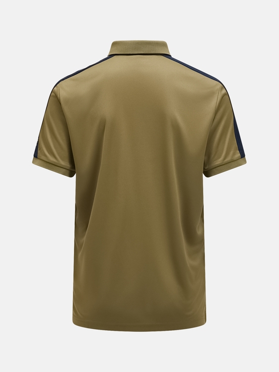 Olive Men Peak Performance Player Polo Polo Shirts | US-GVQMS0584