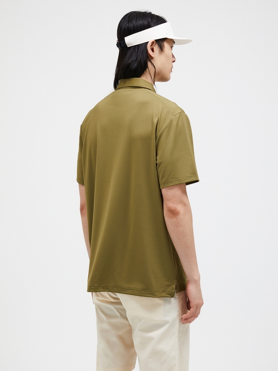 Olive Men Peak Performance Pocket Polo Shirts | US-BLNYQ4563