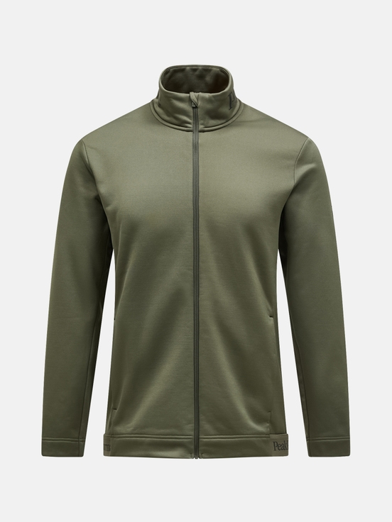 Olive Men Peak Performance Rider Tech Zip Midlayers | US-QJTCH6179