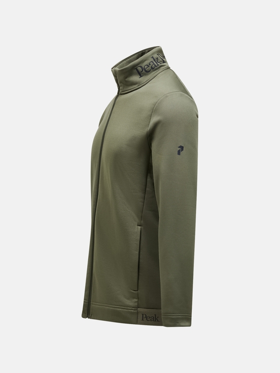 Olive Men Peak Performance Rider Tech Zip Midlayers | US-QJTCH6179