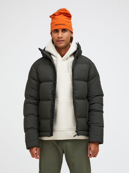 Olive Men Peak Performance Rivel Down Jacket | US-OHBVC8539