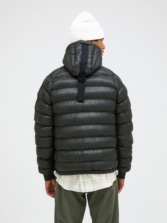 Olive Men Peak Performance Tomic Insulated Hood Winter Jacket | US-GXOMC0176