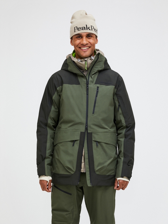 Olive Men Peak Performance Vertical Gore-tex 3l Shell Ski Jacket | US-KUJXT0534