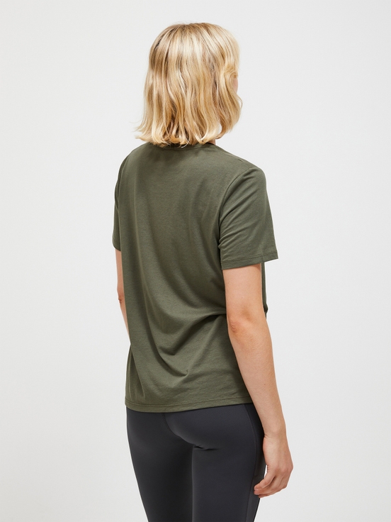 Olive Women Peak Performance Explore Graphic T-shirt | US-UNOIX1654