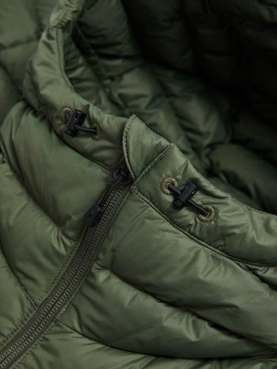 Olive Women Peak Performance Frost Hood Down Jacket | US-IBSHK2579