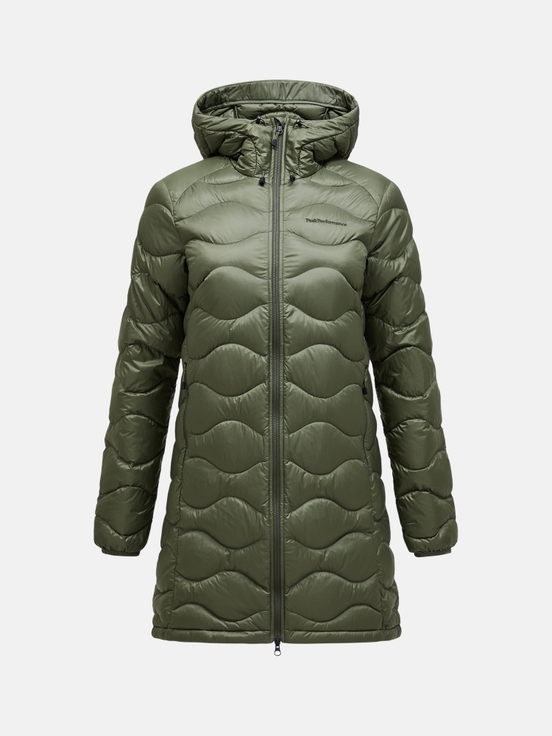 Olive Women Peak Performance Helium Down Parka | US-AQTVM7402