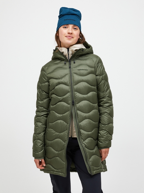 Olive Women Peak Performance Helium Down Parka | US-AQTVM7402