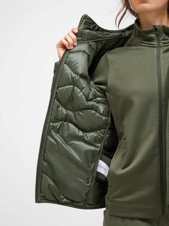 Olive Women Peak Performance Helium Hood Down Jacket | US-UXBEY4691