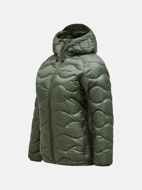 Olive Women Peak Performance Helium Hood Down Jacket | US-UXBEY4691