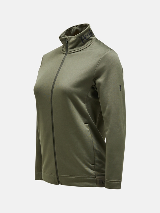 Olive Women Peak Performance Rider Tech Zip Midlayers | US-KBUON8921