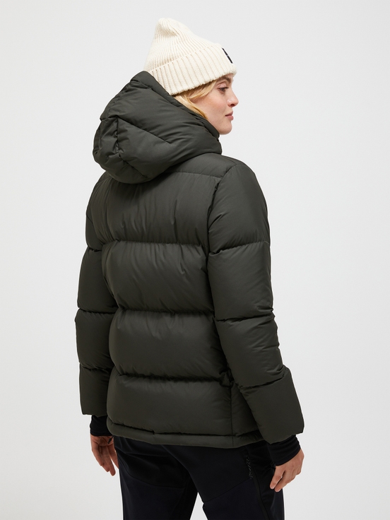 Olive Women Peak Performance Rivel Puffer Down Jacket | US-REITU1368