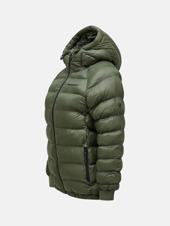 Olive Women Peak Performance Tomic Insulated Hood Winter Jacket | US-ISWKH4580