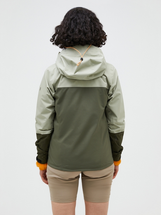 Olive / Light Green Women Peak Performance Trail Hipe Shell Jacket | US-ISDCX9571