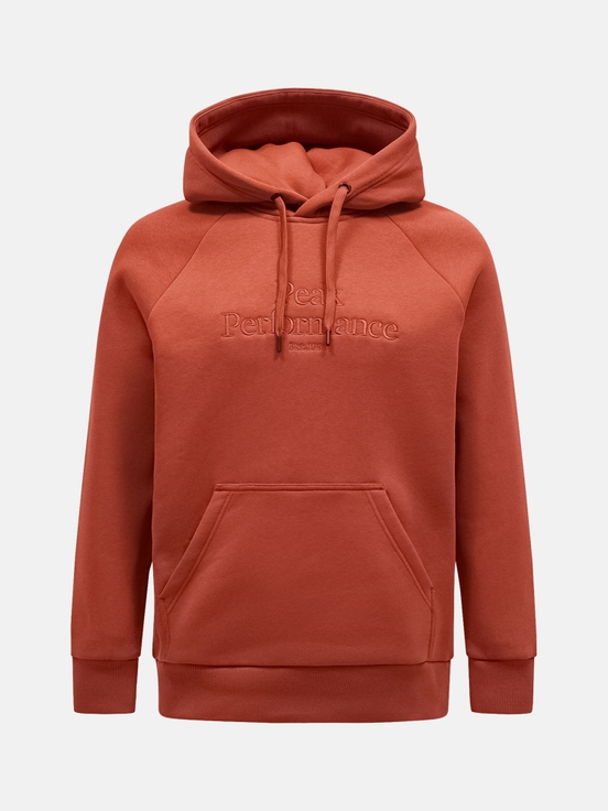 Orange Brown Men Peak Performance Original Hoodie | US-JDOWC0256