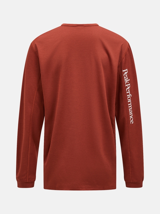 Orange Brown Men Peak Performance Trail Longsleeve T-shirt | US-UNICB7859