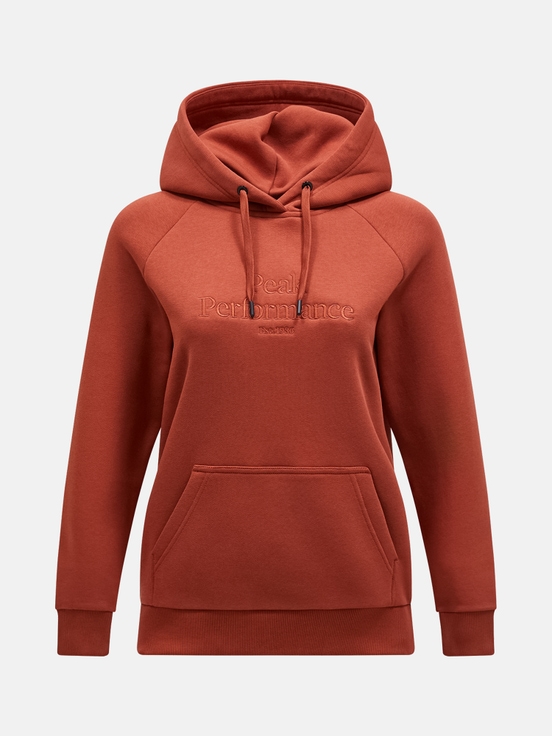 Orange Brown Women Peak Performance Original Hoodie | US-OUZNR1736