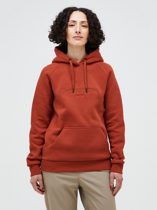 Orange Brown Women Peak Performance Original Hoodie | US-OUZNR1736