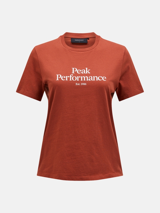 Orange Brown Women Peak Performance Original T-shirt | US-SDYBW0743