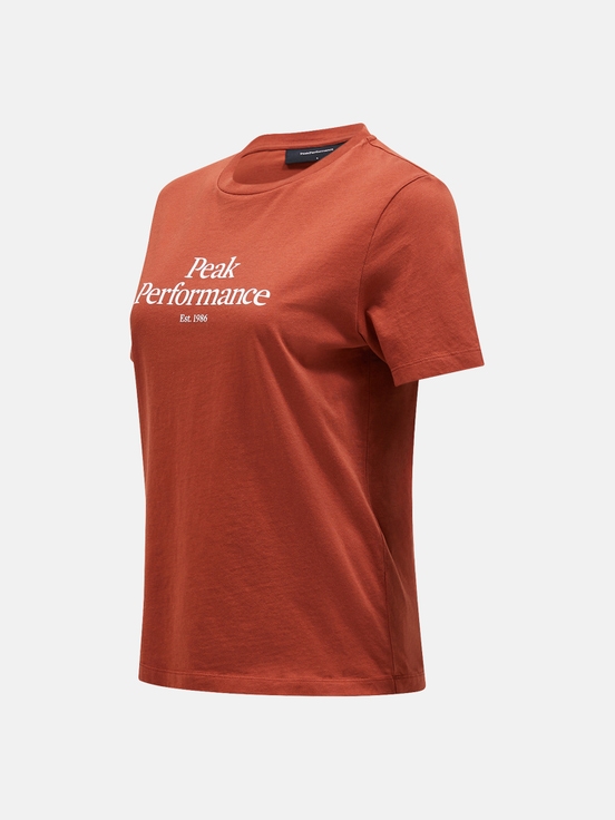 Orange Brown Women Peak Performance Original T-shirt | US-SDYBW0743