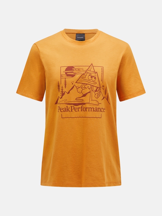 Orange Men Peak Performance Explore Graphic T-shirt | US-CDGWX4908