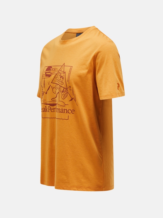 Orange Men Peak Performance Explore Graphic T-shirt | US-CDGWX4908