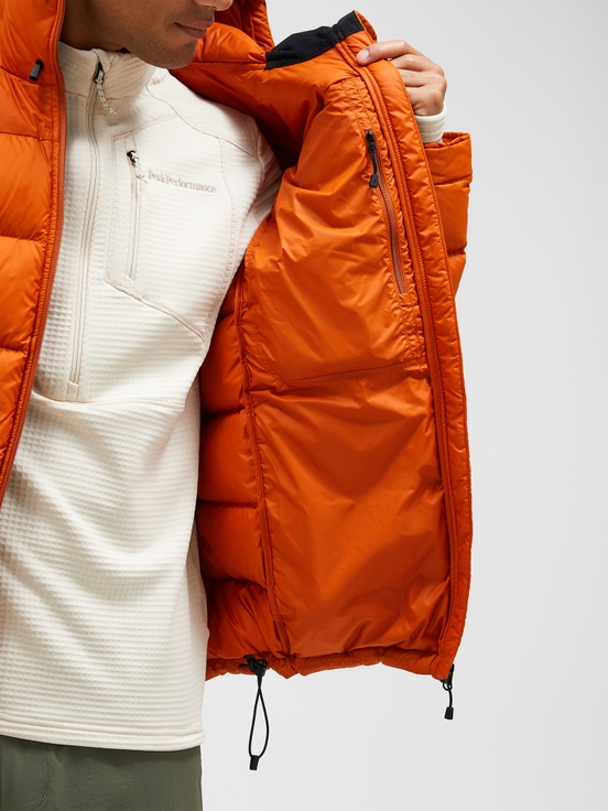 Orange Men Peak Performance Frost Down Jacket | US-SVMQU2059