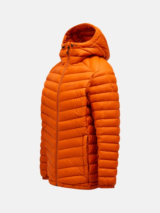 Orange Men Peak Performance Frost Hood Down Jacket | US-DSJQW5738