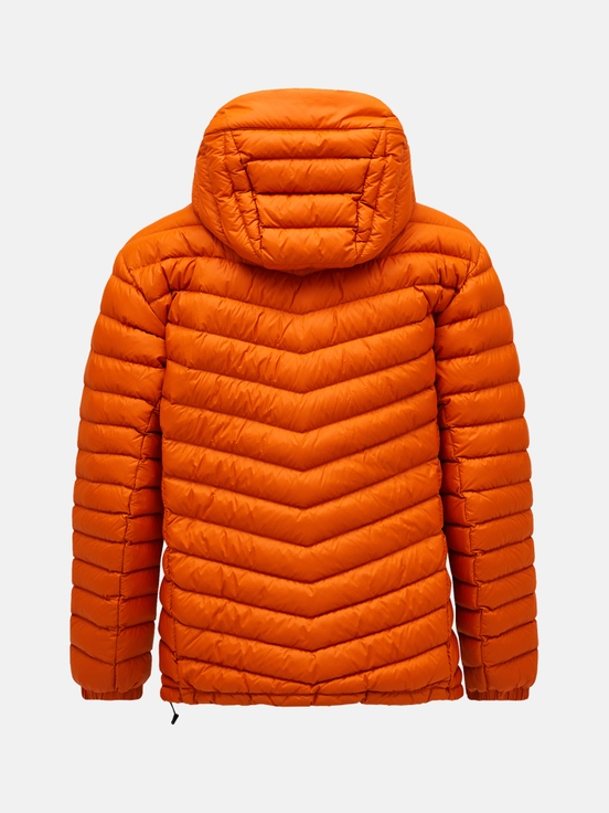 Orange Men Peak Performance Frost Hood Down Jacket | US-DSJQW5738