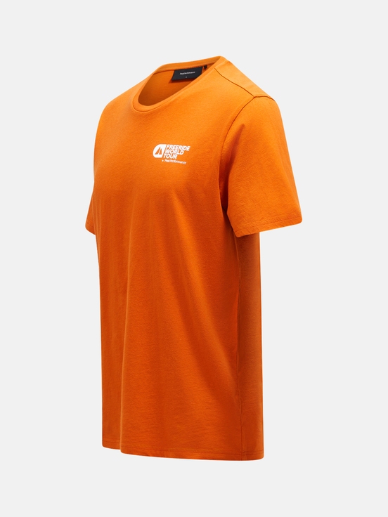 Orange Men Peak Performance Fwt Logo T-shirt | US-TVBQZ0173