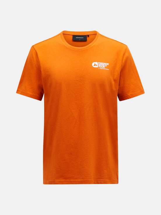 Orange Men Peak Performance Fwt Logo T-shirt | US-TVBQZ0173