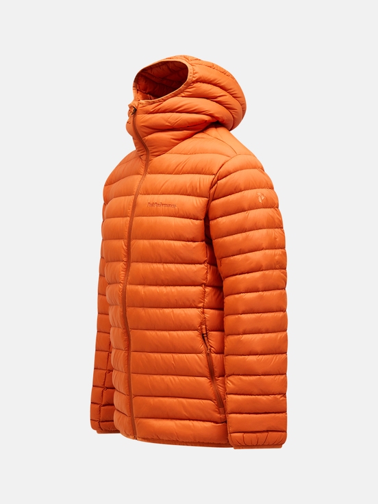 Orange Men Peak Performance Liner Hood Down Jacket | US-WUIVP9406